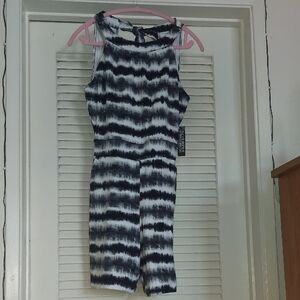 NEW YORK & CO. Stylish Black and White Jumpsuit